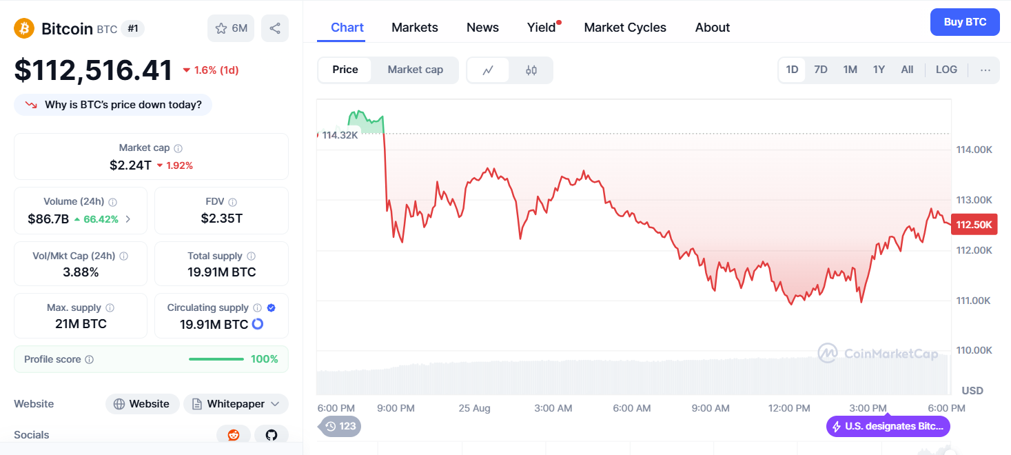 ​​ChatGPT's Bitcoin Analysis Reveals Critical $112K Support Test as $2.7B Whale Selloff Triggers Market Liquidation