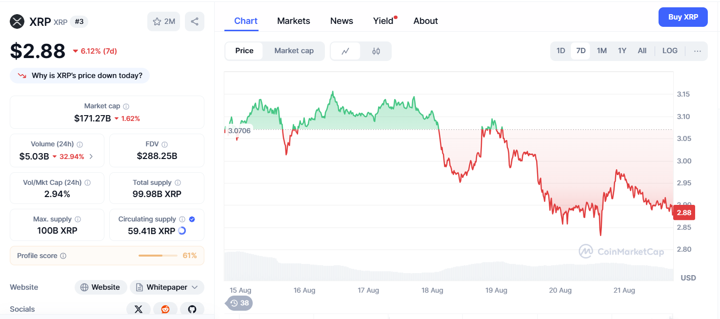 ChatGPT's XRP Analysis Reveals Critical Consolidation Below $2.90 – Can SWIFT Integration Drive Recovery?
