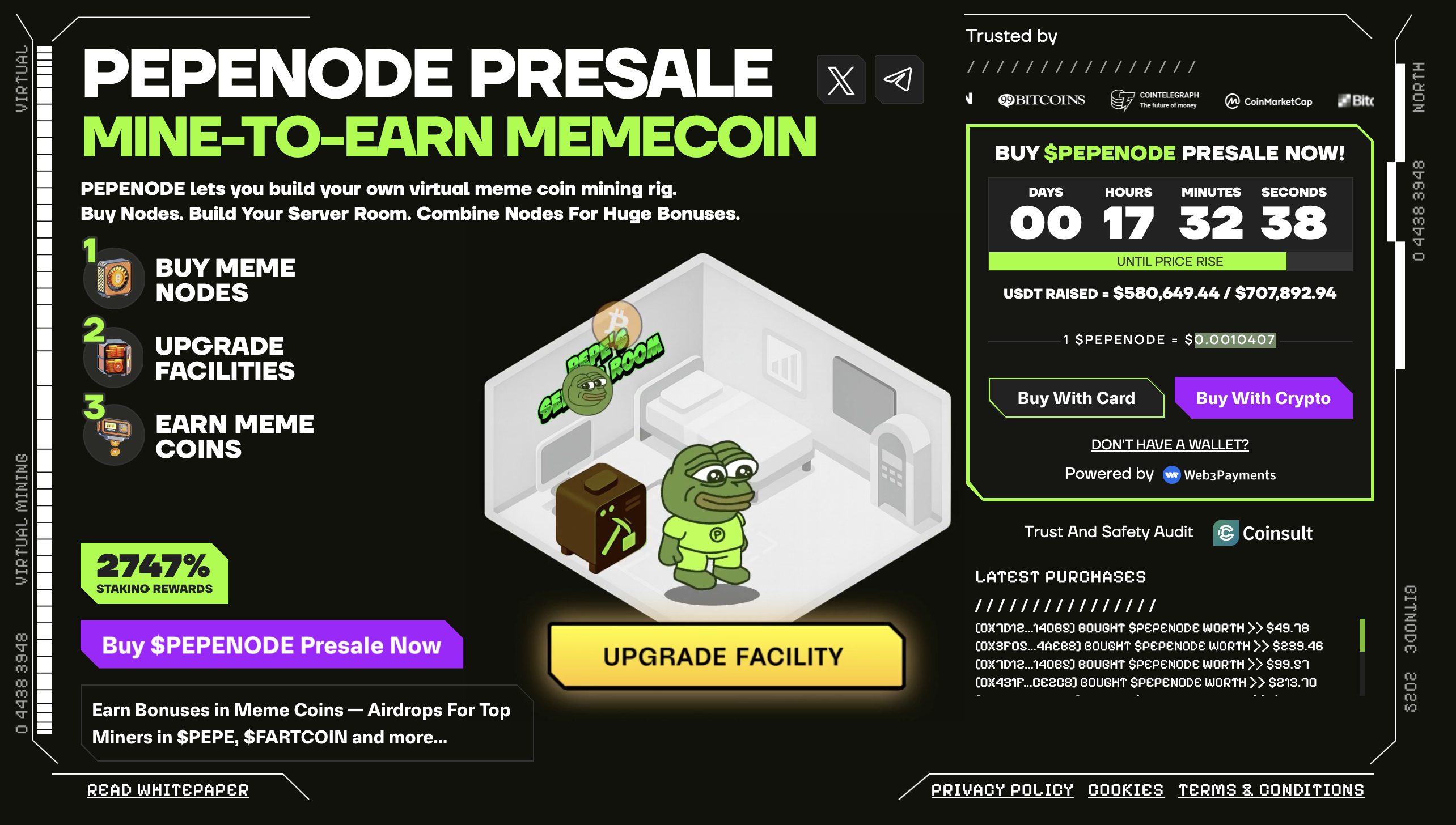 PEPENODE website - best new cryptos.