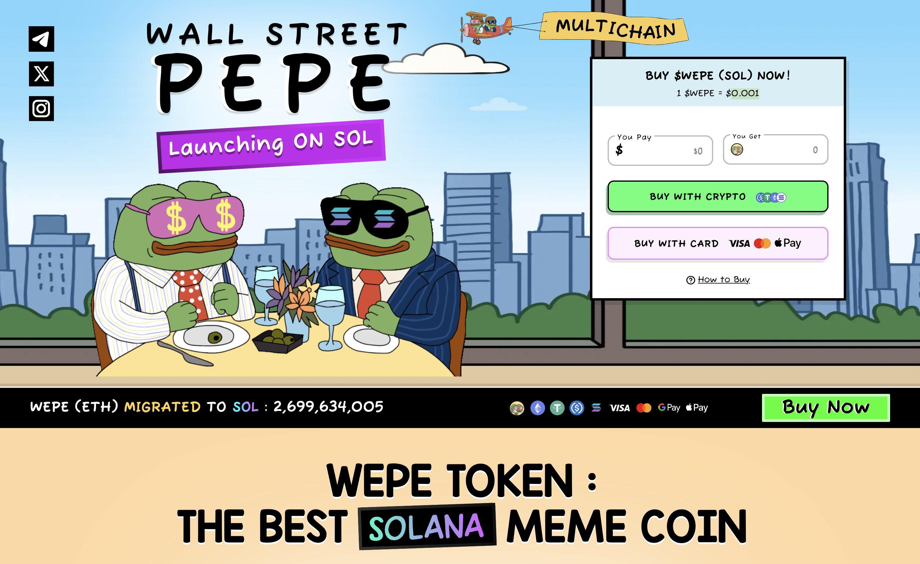 Wall Street Pepe website.