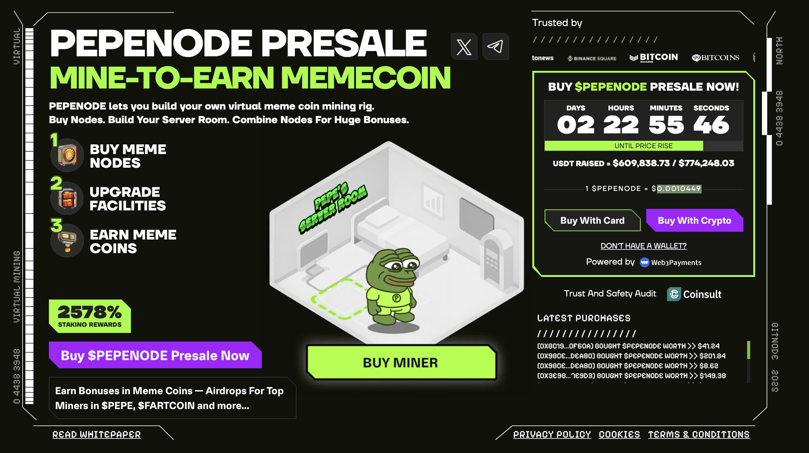 PEPENODE website - best crypto to buy.