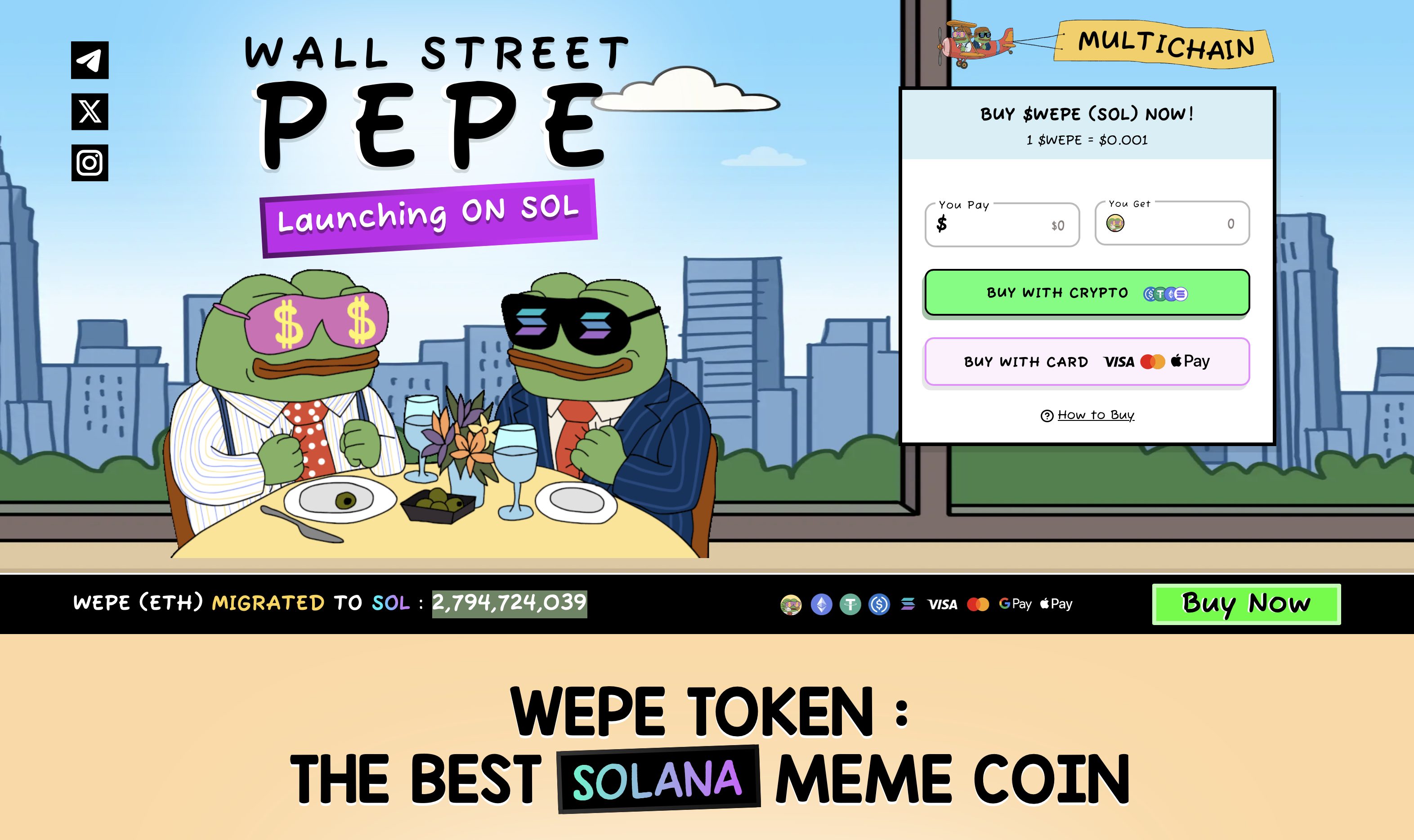 Wall Street Pepe website.