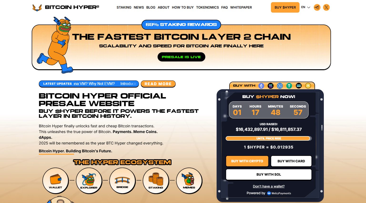 Bitcoin Hyper Presale Website.