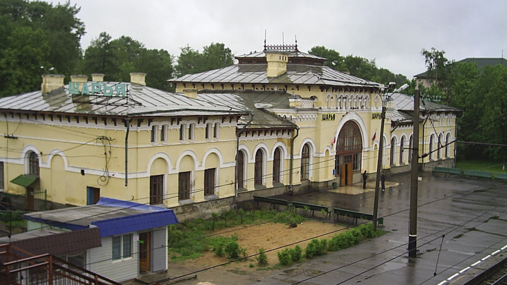 A railway station in Sharya, Russia.
