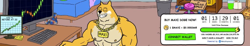 Maxi Doge presale website.