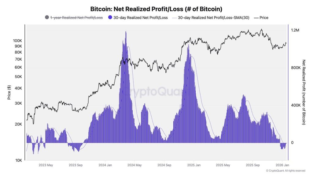 Bitcoin's New Buyers - Net Realized Profit/Loss Chart